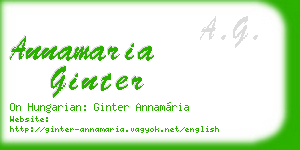 annamaria ginter business card